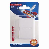 Rexant Розетка телефонная на стену, 1 вход 6Р-4С (RJ-11) | код 06-0100-B | REXANT