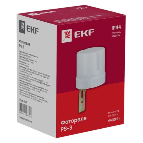 Фотореле PS-3 20А 4400Вт IP44 PROxima | код fr-ps-3-20 | EKF фото 5