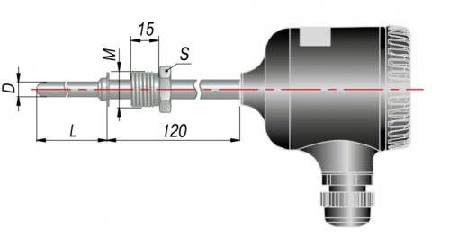 Датчик температуры ДТХ-RS ДТС035М-РТ100.0,25.80.RS | код 140604 | ОВЕН