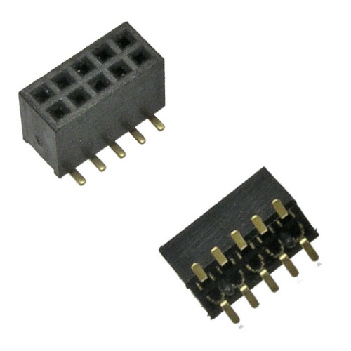 Гнездо для плат 1.27 мм RUICHI PBD1.27-10S, 10 контактов | код 61954 | Ruichi