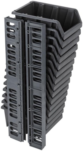 Набор Лотков для крепежа (15 шт. лотков 150х95х70 мм + 4 шт. планок), черные | код 65701М | FIT фото 2