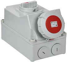 Розетка с механической блокировкой ССИ-834 63А-6ч/380В 3P+PE IP67 IEK | код PSR12-063-4-5-67 | IEK