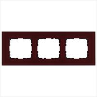 Рамка 3-постовая, стекло цвет Гранатовый | код G1003GH | Jasmart