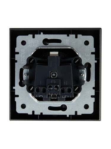 Розетка СП BRITE РСР14-1-0-БрС 16А в сборе с заземл. защ. шторки сталь | код BR-R14-16-K46-F | IEK фото 2