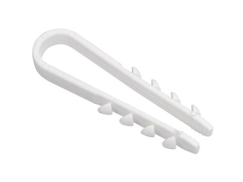 Дюбель хомут 11-18мм нейлон белый HLT | код 084-07-202 | HLT