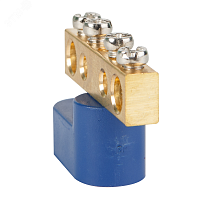 Шина нулевая с одним изолятором OptiKit BB-O-PE-S-20-6х9-желтый | код 277935 | КЭАЗ