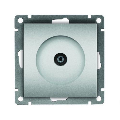 Розетка телевизионная TV 1-м СП Афина механизм серебр. | код A0027-S | Universal