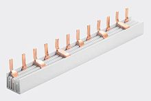 Шинка гребенчатая S-3L+N-1000/10, тип штырь, (L1-N-L2-N-L3-N)-54Mod., 10mm?, 63A, 230/415V, 1000mm | код KS55410 | KASEEY