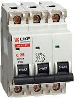 Автоматический выключатель ВА 47-63, 3P 10А (C) 4,5kA EKF|mcb4763-3-10C|EKF 