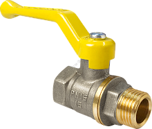 Кран шаровой для газа 11Б27фтМ никелированный 1 1/4' ВН ручка рычаг | код VF.272.NR3.114 | Valfex