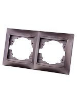 Рамка 2-х постовая горизонтальная шоколад Лама TDM | код SQ1815-0530 | TDM