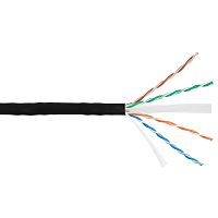 Кабель LANMASTER UTP, 4 пары, кат. 6, с перегородкой, 550Mhz, LSZH, черный, 305 м | код LAN-6EUTP-LSZH-BK | LANMASTER