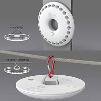 Фонарик светильник подвесной на батарейках 3хAA, подвес, карабин, магнитный в палатку, 24 LED K24 НЛО | код Б0032282 | ЭРА