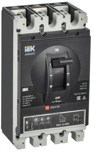 ARMAT Авт. выкл. лит. корпус 3P H 150кА 400А эл. станд. IEK | код AR-MCCB-3H-150-0400A-ELSC | IEK ARMAT Авт. выкл. лит. корпус 3P H 150кА 400А эл. станд. IEK | код AR-MCCB-3H-150-0400A-ELSC | IEK