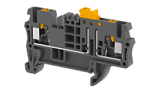 Клемма проходная PUSH-IN 2,5 мм2, с размыкателем, на 2 подключения, черная PQK2.5-BLACK | код 3102120005 | Elmex