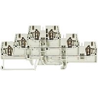 3-х этажная клемма, тип фиксации провода: пружинный, номинальное сечение: 2,5 мм кв., 20A, 500V, ширина: 5 мм, цвет: серый, тип монтажа: DIN 35 | код 56.703.3055.0 | Wieland