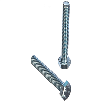Болт DIN 933 M8х45 полная резьба шестигранная голова класс прочности 5.8 покрытие цинк | код DIN933-M8x45ZN | Крепдил
