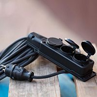 Удлинитель-шнур КГ 3х1.5, 20 м, 3 гнезда, морозостойкий, с/з, 16 А, 3500 Вт, IP44 REXANT | код 11-7075 | REXANT