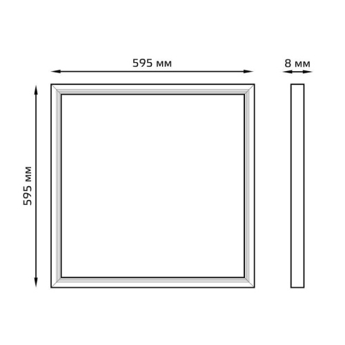 Светильник светодиодный ДВО 40 Вт 1300 лм 6500К AC 220В IP20 595х595х8мм ультратонкий с картоной небо драйвер в комплекте Gauss | код 846511340 | Gauss фото 2
