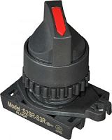 Головка переключателя S2SR-S1R, с короткой ручкой указатель красный, 2-х позиционный 90 с самовозвратом, монтажное отверстие 22/25мм | код A8026-A5550009451 | РЕЛЕ И АВТОМАТИКА