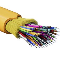 Кабель волоконно-оптический, распределительный, арамидные упрочняющие нити, для внутренней прокладки, нг(А)-HF, 48 ОВ, категория OM2 | код RNDT2C48OR01 | DKC