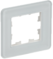 BRITE Рамка 1-мест. РУ-1-2-Бр стекло бел. RE IEK | код BR-M12-G-41-K01 | IEK
