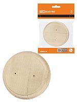 Накладка на бревно деревянная под распаечную коробку круглая НБУ 1П 107х107 мм, береза TDM | код SQ1821-0428 | TDM