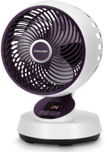 Вентилятор настольный Coolfort CF-2019 40Вт скоростей:3 ПДУ белый/фиолетовый | код 2035092 | COOLFORT