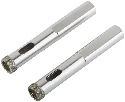 Коронки кольцевые по керамограниту камню и кафелю алмазные набор 10х65мм (уп.2шт) FIT 16203 фото 2