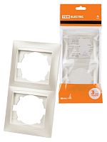 Рамка 2-х постовая вертикальная перламутр Лама TDM | код SQ1815-0833 | TDM