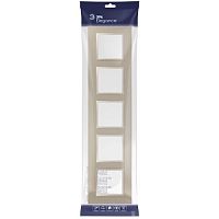 Рамка для розеток и выключателей Elegance 14-5015-04 Classic, на 5 постов, шампань | код Б0060594 | ЭРА