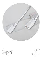 Кабель соединительный для подключения фитосветильников в линию (max 100Вт) FITO-Т5 (2-pin) 0.25м коннекторы IEC C7-IEC C8 | код Б0057742 | Эра