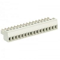 Розеточный разъем, угловой, на кабель, шаг 3,81 мм, 16 полюсов, номинальное сечение: 1,5 мм кв., винтовая фиксация провода, 250V, 8А, без маркировки, цвет: серый, серия 8813 B | код 25.620.4653.0 | Wieland