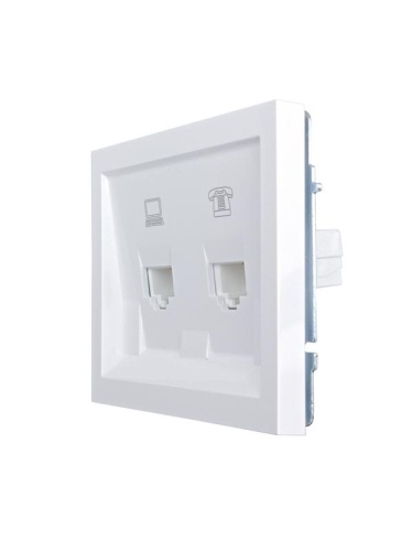 ZIMA Розетка компьютер+телефон белая LEZARD | код 704-0288-143 | LEZARD фото 4 ZIMA Розетка компьютер+телефон белая LEZARD | код 704-0288-143 | LEZARD фото 4