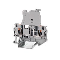 Клемма для предохранителя, зажим push-in, 2 точки подключения, 4 кв.мм, серая | код VPR-4-HESI | DKC