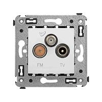 Розетка TV-FM-SAT в стену, Avanti, Белое облако | код 4400533 | DKC