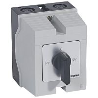 Переключатель для трехфазного электродвигателя - на одно направление PR 12 - PV-O-GV - в коробке 96x120 мм | код 027773 | Legrand