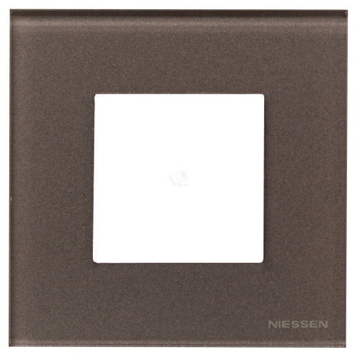 Zenit Рамка 1 пост 2 модуля стекло кофейное | код N2271 CC | ABB