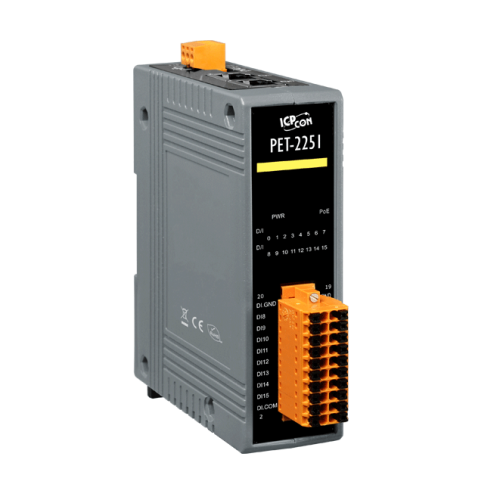 PET-2251 PoE Ethernet I/O Module with 16-ch DI | код 00-06157941 | ICP DAS