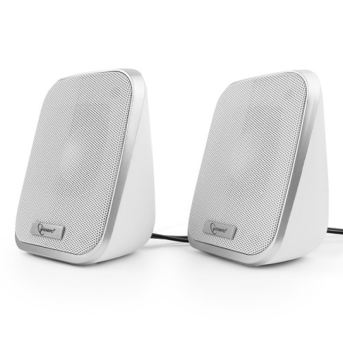 Акустич. система 2.0 Gembird SPK-100-W, белый, 6 Вт, регулятор громкости, USB-питание | код SPK-100-W | Gembird