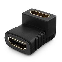 Переходник HDMI <-> HDMI Cablexpert A-HDMI-FFL, 19F/19F, угловой, золотые разъемы, пакет | код A-HDMI-FFL | Cablexpert