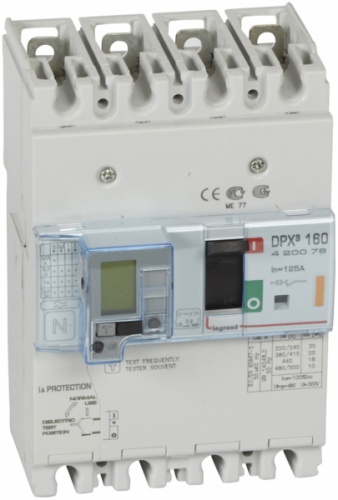 Автоматический выключатель DPX3 1600 - эл. расц. S2 - 36 кА - 400 В~ - 4П - 1250 А | код. 422308 | Legrand 
