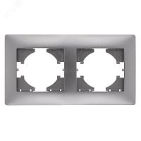 GUSI Bravo РАМКА 2-местная, цвет серебро. | код С1020-004 | GUSI ELECTRIC