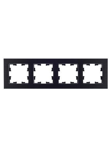 Рамка 4-м BRITE РУ-4-1-БрЧ металл черн. | код. BR-M42-M-K02 | IEK фото 2