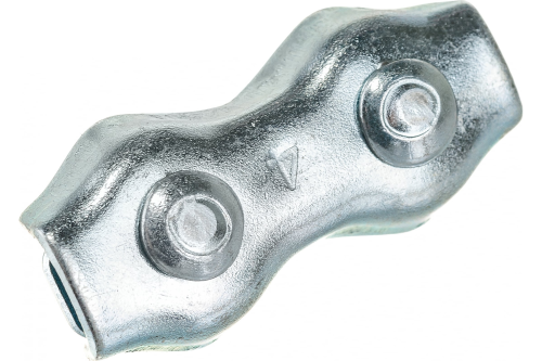 Зажим для троса двойной 4мм Duplex оцинкованный | код duplex-4 | Крепдил