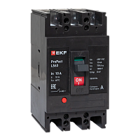 Автоматический выключатель LS63 15кА 3P 10А ProPact EKF | код mccb-63-15-3-10-ls | EKF
