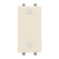 Выключатель двухполюсный одноклавишный модульный, Avanti, Ванильная дымка, 1 модуль | код 4405221 | DKC