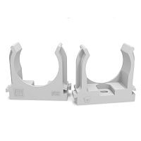 Крепеж-клипса для труб атмосферостойкая для прямого монтажа серая в п/э d32 мм (25шт/500шт уп/кор) Промрукав | код PR13.0404 | ПРОМРУКАВ