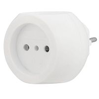 Тройник электрический "Шар" 220В 6А бел. | Код. 11-1063 | Rexant