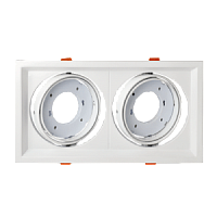 Светильник встраиваемый GX70R-2ST-W металл под лампу GX70 230В поворотный двойной белый IN HOME | код 4690612021607 | IN HOME